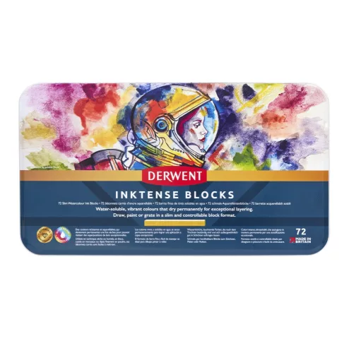 Derwent Inktense Blocks akvarellkréta, 72 db-os