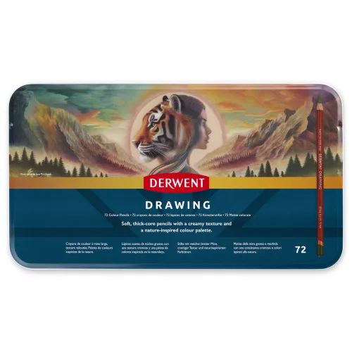 Derwent Drawing 72 db-os színes ceruza készlet fémdobozban
