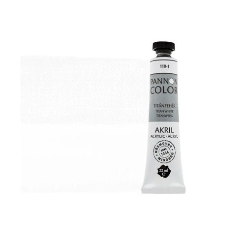 Pannoncolor akrilfesték - 22 ml, 110 - Titánfehér (1)