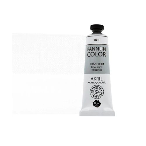 Pannoncolor akrilfesték - 38 ml, 110 - Titánfehér (1)
