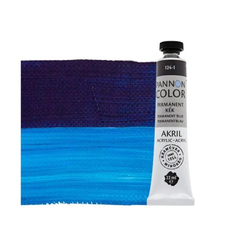 Pannoncolor akrilfesték - 22 ml, 124 - Permanent kék (1)