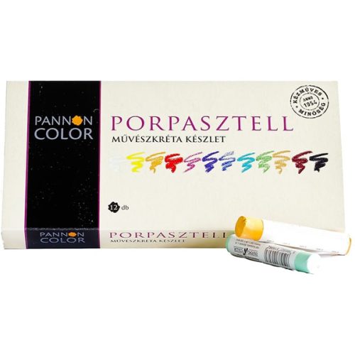 Pannoncolor porpasztell kréta, 12 db-os készlet