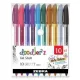 Zebra Doodler'z zselés toll készlet, 10 db - glitter