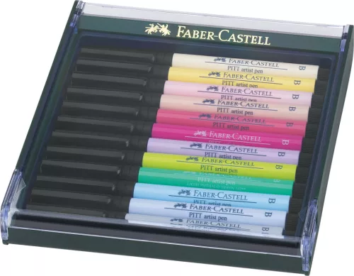 Faber-Castell ecsetfilc készlet 12 db-os, Pasztel színek