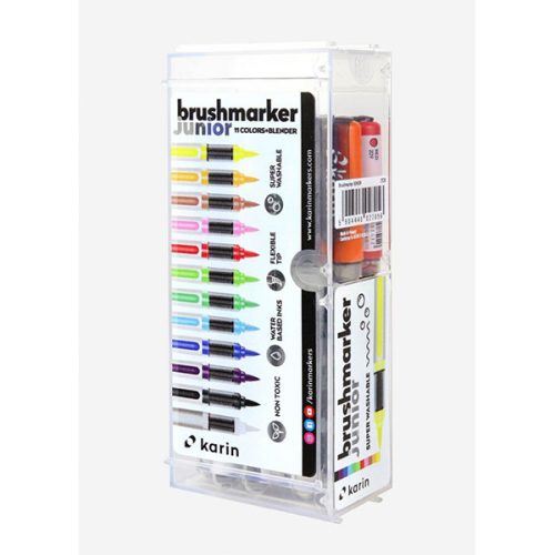 Karin Brushmarker Junior ecsetfilc 11+1 db-os készlet - Alapszínek