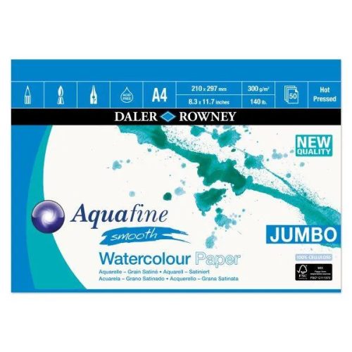 Daler-Rowney Aquafine Jumbo akvarell tömb, melegen préselt - A3, 50 lap
