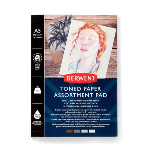 Derwent Mixed Toned papírtömb, 120 g, 14,8x21 cm (A5)