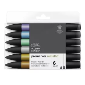   Winsor & Newton Promarker, 6 darabos készlet - Metál színek