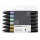 Winsor & Newton Promarker, 6 darabos készlet - Metál színek