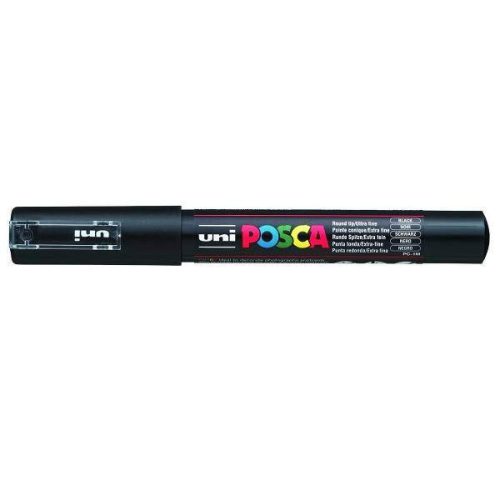 Uni Posca dekormarker - 0,7 mm hegyvastagság (PC-1M), Fekete