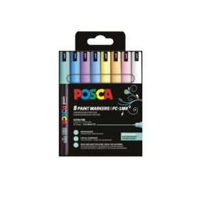 Uni Posca dekormarker készlet (PC-1MR) - 8 darab, pasztell
