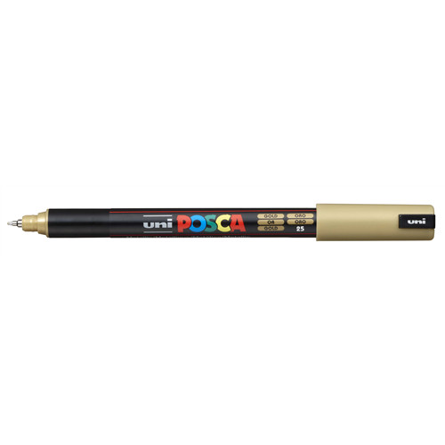 Uni Posca dekormarker - 0,7 mm, tűhegyű (PC-1MR), Arany