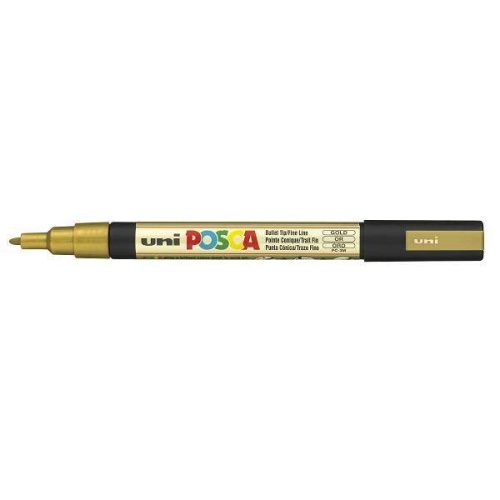 Uni Posca dekormarker - 0,9-1,3 mm hegyvastagság (PC-3M), Arany