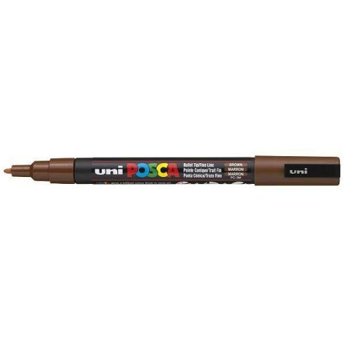 Uni Posca dekormarker - 0,9-1,3 mm hegyvastagság (PC-3M), Barna