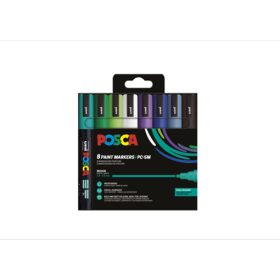   Uni Posca dekormarker készlet (PC-5M), 8 db - Hideg árnyalatok