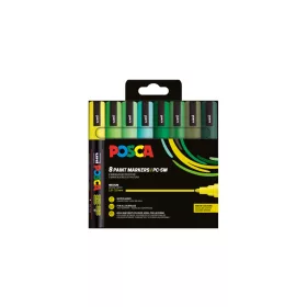   Uni Posca dekormarker készlet (PC-5M), 8 db - Zöld árnyalatok