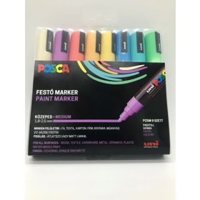  Uni Posca dekormarker készlet (PC-5M), 8 db - pasztell színek