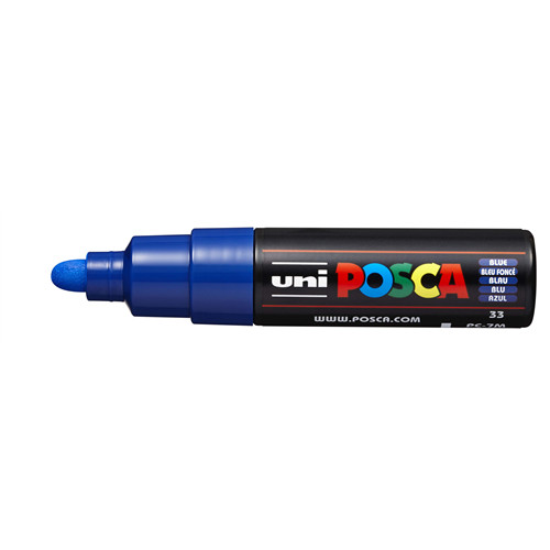 Uni Posca dekormarkerek - 4,5 - 5,5 mm hegyvastagság (PC-7M), Kék