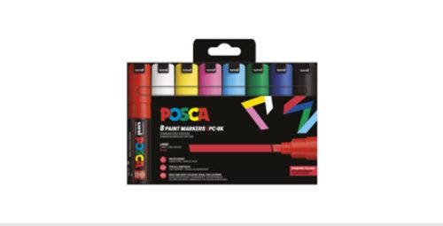 Uni Posca dekormarkerek, 8 mm hegyvastagság (PC-8K) - Alapszínek
