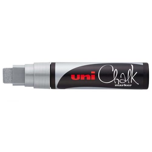 Uni Chalk folyékony kréta filc vágott heggyel - PWE-17K, ezüst