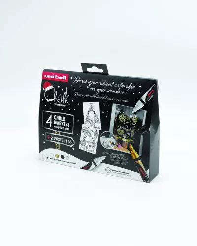 UNI Chalk krétafilc készlet – 4 db, elegáns