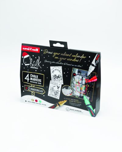 UNI Chalk krétafilc készlet – 4 db, tradicionális