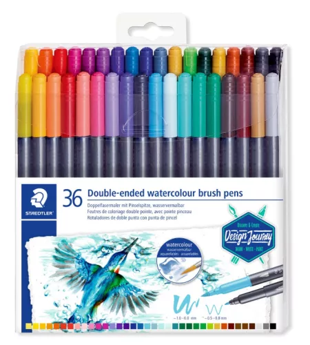 Staedtler Marsgraphic Duo elmosható ecsetfilc, 36 db-os