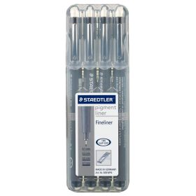 Staedtler Pigment Liner 4db-os fekete tűfilc készlet