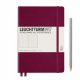 Leuchtturm Medium Notebook, pontozott lapos - több színben, Port red