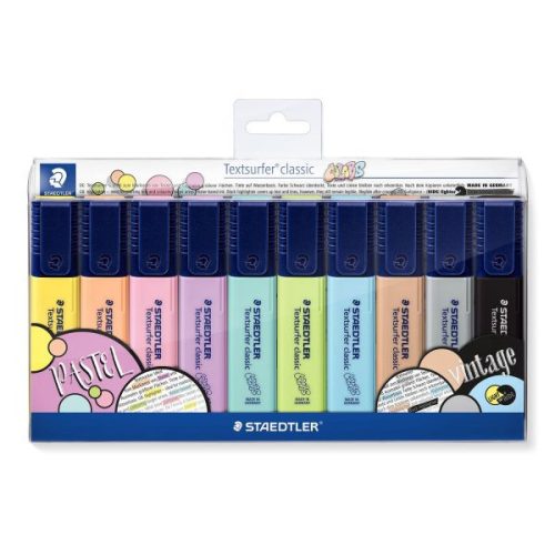 Staedtler pasztell és vintage szövegkiemelő készlet, 10 db-os