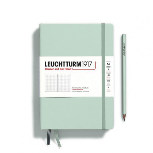 Leuchtturm Medium Notebook, pontozott lapos - több színben, Menta zöld