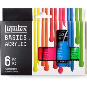   Liquitex Basics akrilfesték készlet, 6x22 ml, fluorescent színek