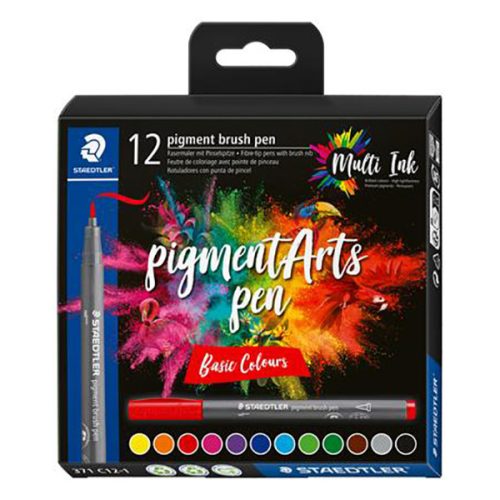 Staedtler Pigment Brush ecsetfilc,12 db - Alapszínek