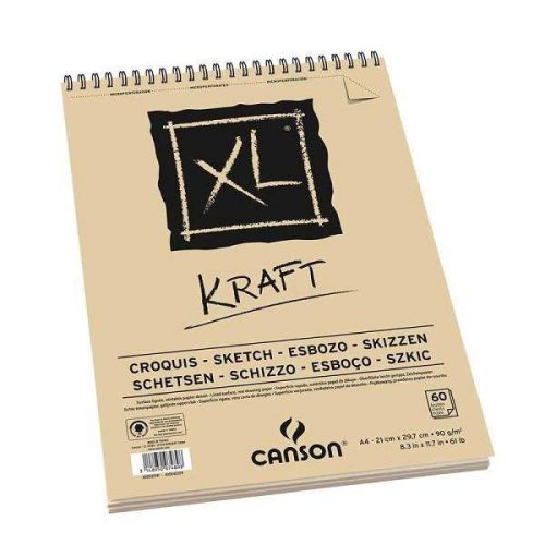 Canson XL Kraft bézs rajztömb, 14,8x21 cm (A5)