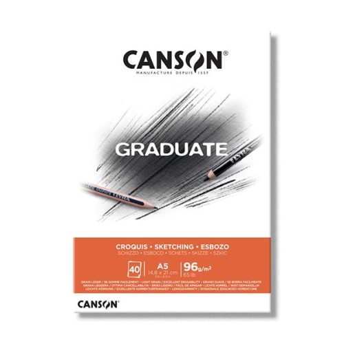 Canson Graduate vázlattömb, több méretben, 14,8x21 cm (A5)