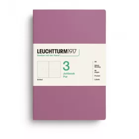   Leuchtturm1917 Jottbook Pur A5 pontozott lapos füzet, 3 db - Dusty Rose