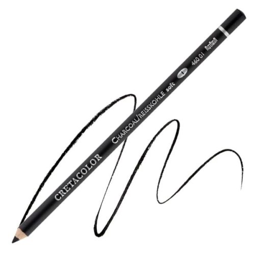 Cretacolor szénceruza - fekete, puha