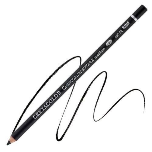 Cretacolor szénceruza - fekete, közepes