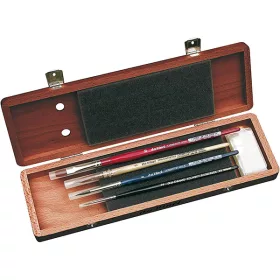 da Vinci akvarellecset készlet, 4 db - fa dobozban