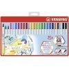 Stabilo Pen 68 Brush ecsetfilc 25 db-os készlet fémdobozban
