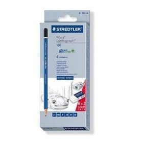   Staedtler Mars Lumograph grafitceruza készlet radírral, hegyezővel