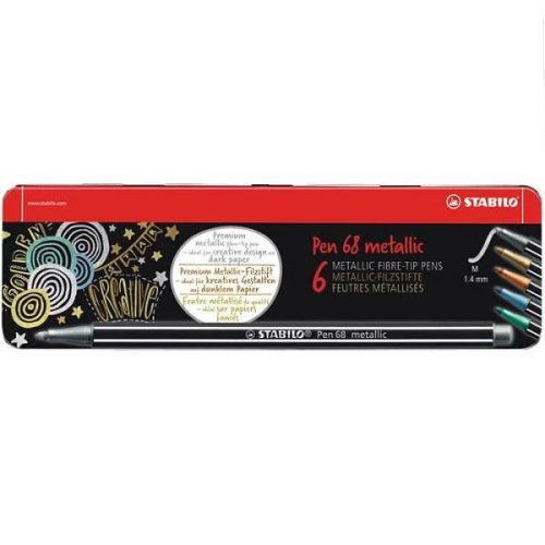 Stabilo Pen 68 Metallic 6 db-os filctoll készlet