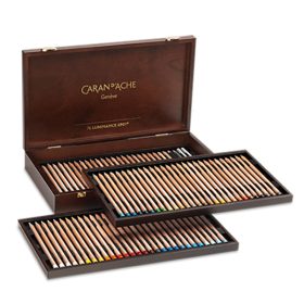   Caran d'Ache Luminance művész színesceruza, 76+4 db-os készlet, fadobozos