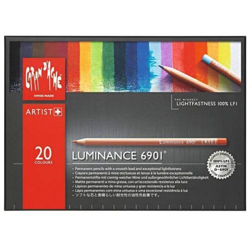 Caran d'Ache Luminance művész színesceruza, 20 db-os készlet