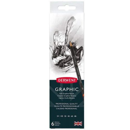 Derwent grafitceruza készlet, 6 db-os, fémdobozos