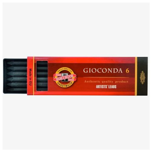 Koh-I-Noor préselt rajzszén, 6 darabos - Fekete