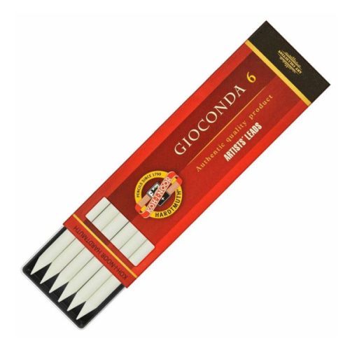 Koh-I-Noor préselt rajzszén, 6 darabos - Fehér