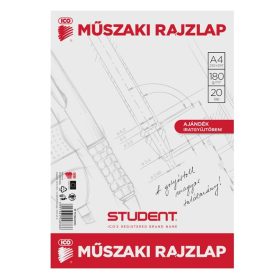 Student műszaki rajzlap csomag - A4, 20 lap