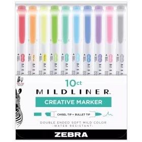   Zebra Mildliner szövegkiemelő 10 db-os készlet, Hideg színek
