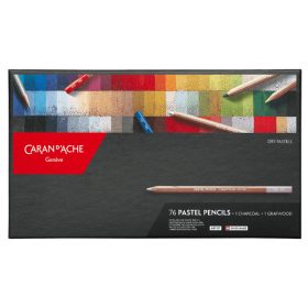 Caran d'Ache művész pasztellceruza készlet, 76+2 db